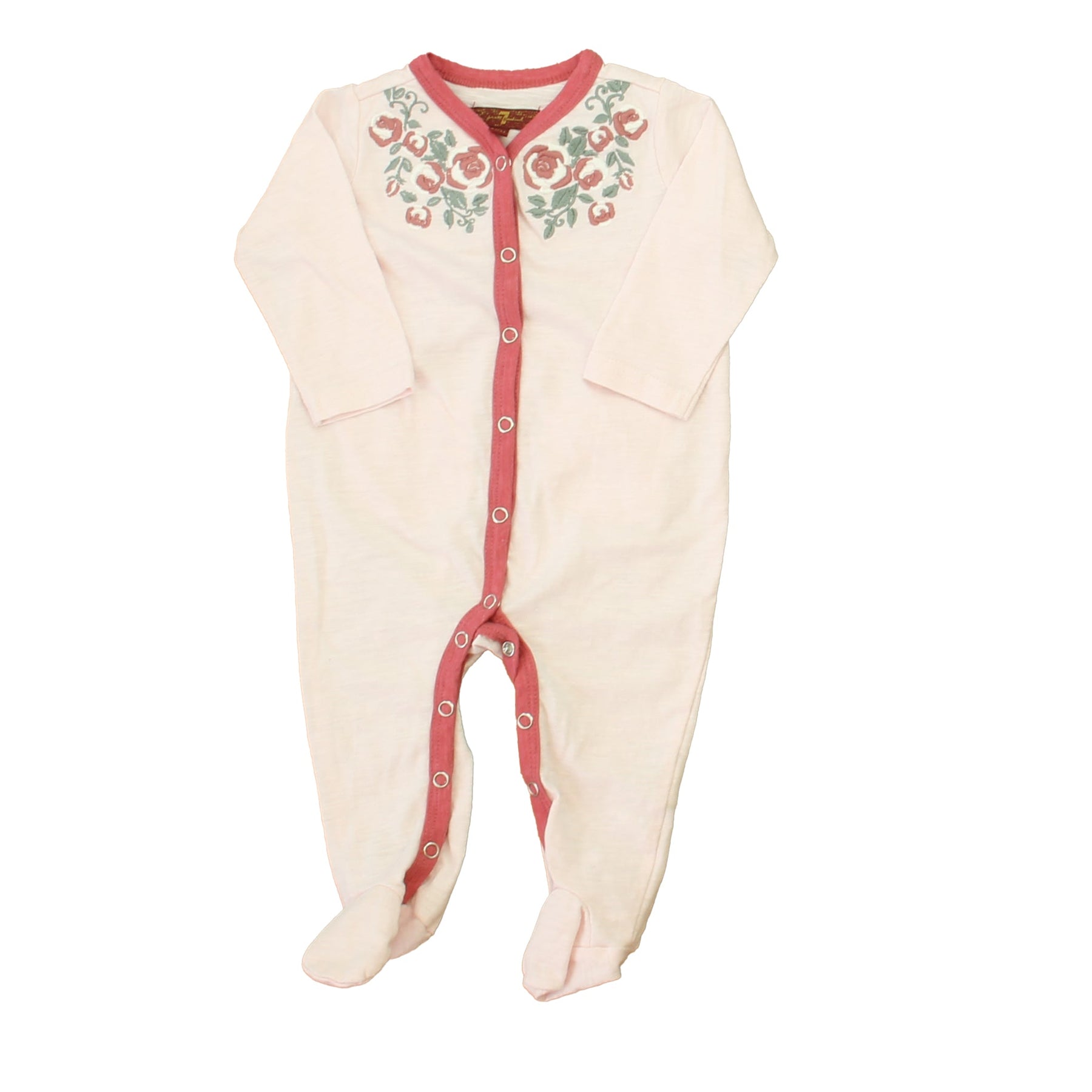 7 für alle Mankind Mädchen Rosa mit Blumenmuster Langarm-Outfit