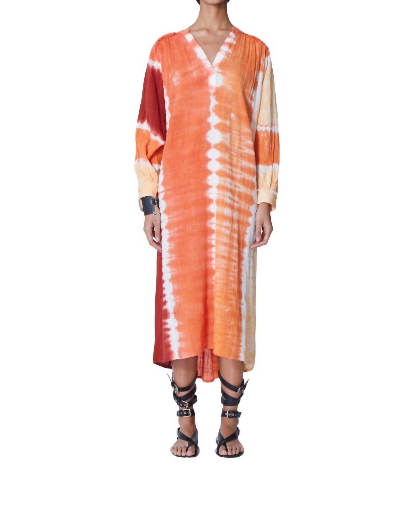Concordia Lupa Hemd Kleid im Mischung 1 Orange