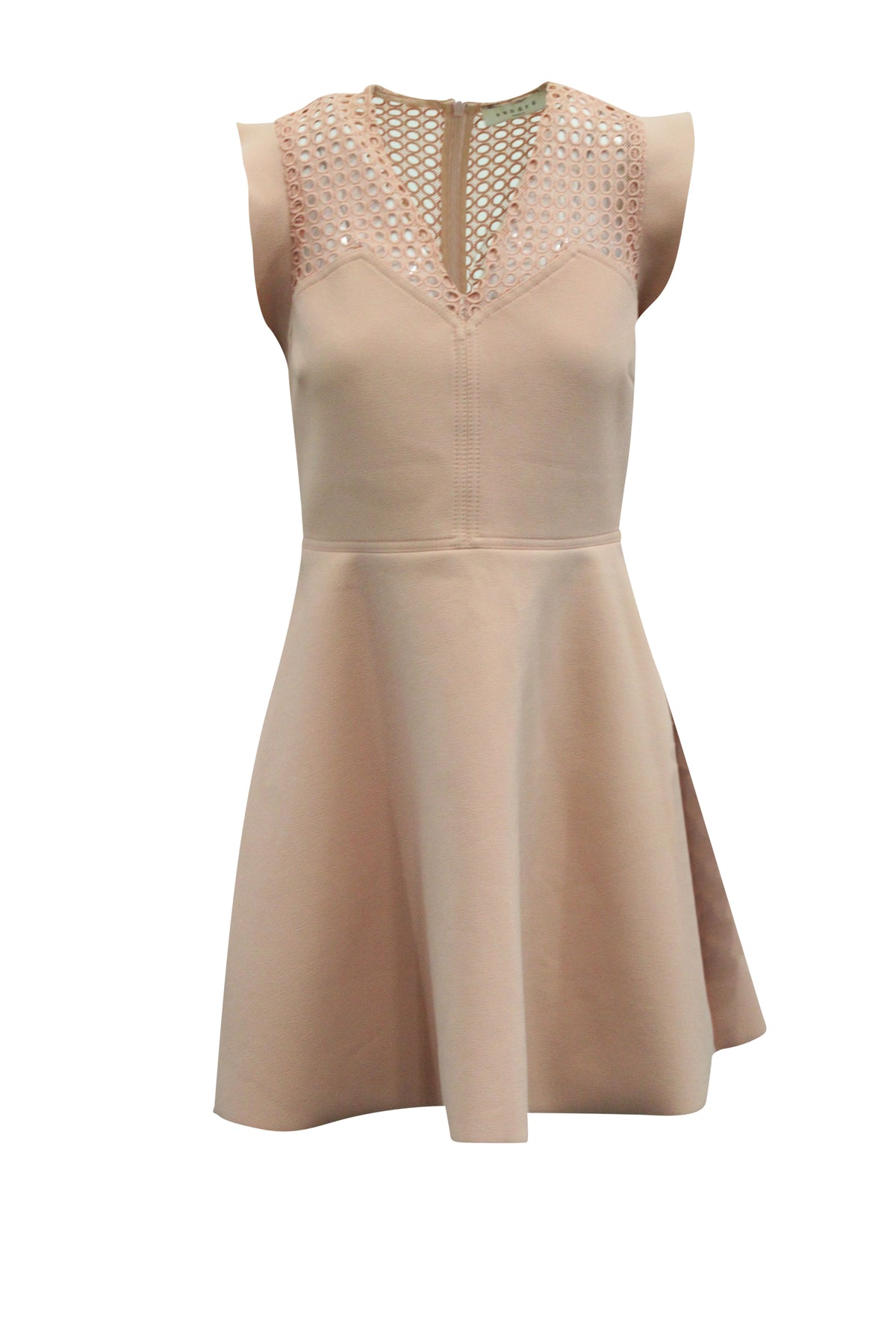 Sandro Paris Kleid mit Ösen aus rosa Polyester