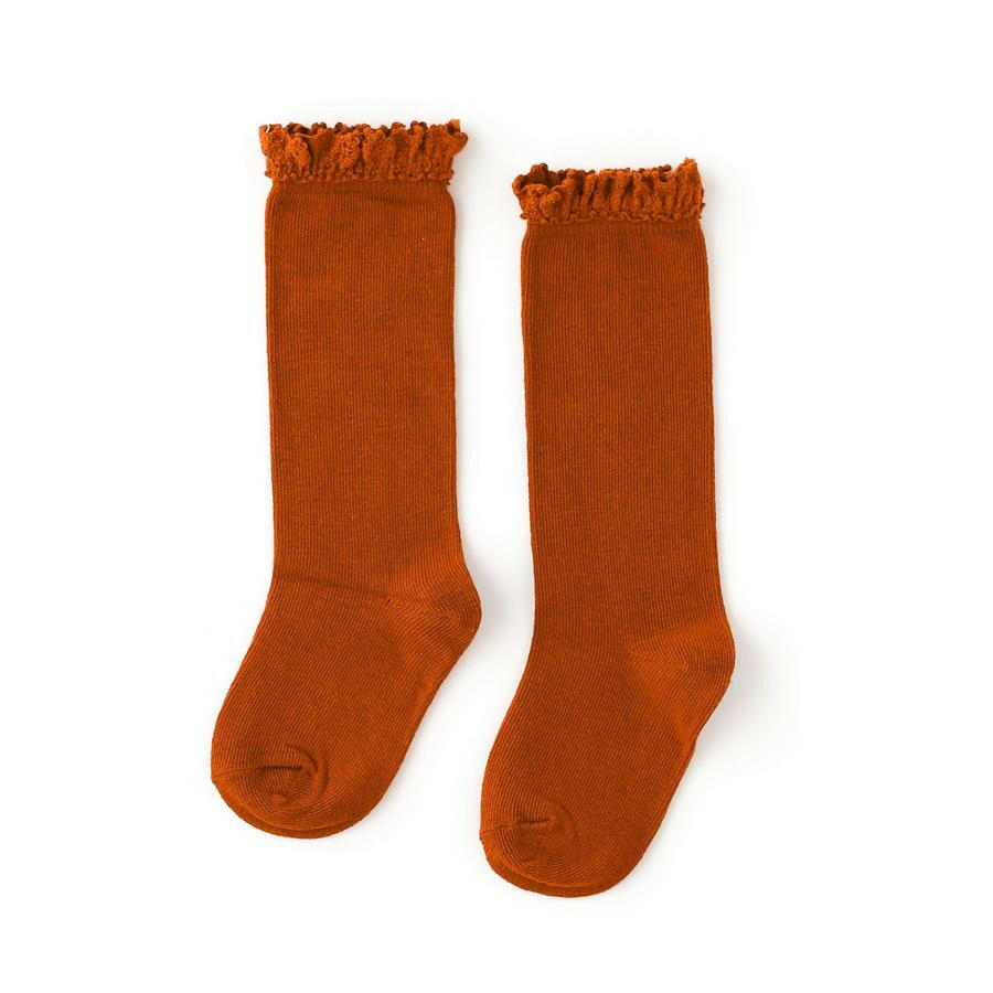 Kürbis Spice Spitze Top Kniehohe Socken