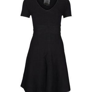 Alexander Wang – Kleid mit V-Ausschnitt in Schwarz