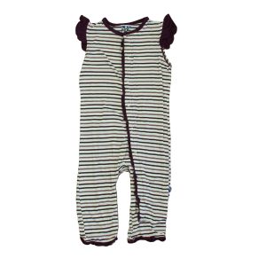 Kickee Hosen Mädchen burgundy Streifen Jumpsuit 7805829742652