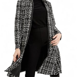 Plaid Mantel in schwarz & weiß 7704740397116