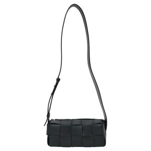 Bottega Veneta Small Brick Cassette Schultertasche aus grünem Lammfell Leder 7833152684092