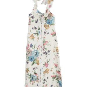 Zimmermann Neckholder Kleid aus Baumwolle mit Blumenmuster
