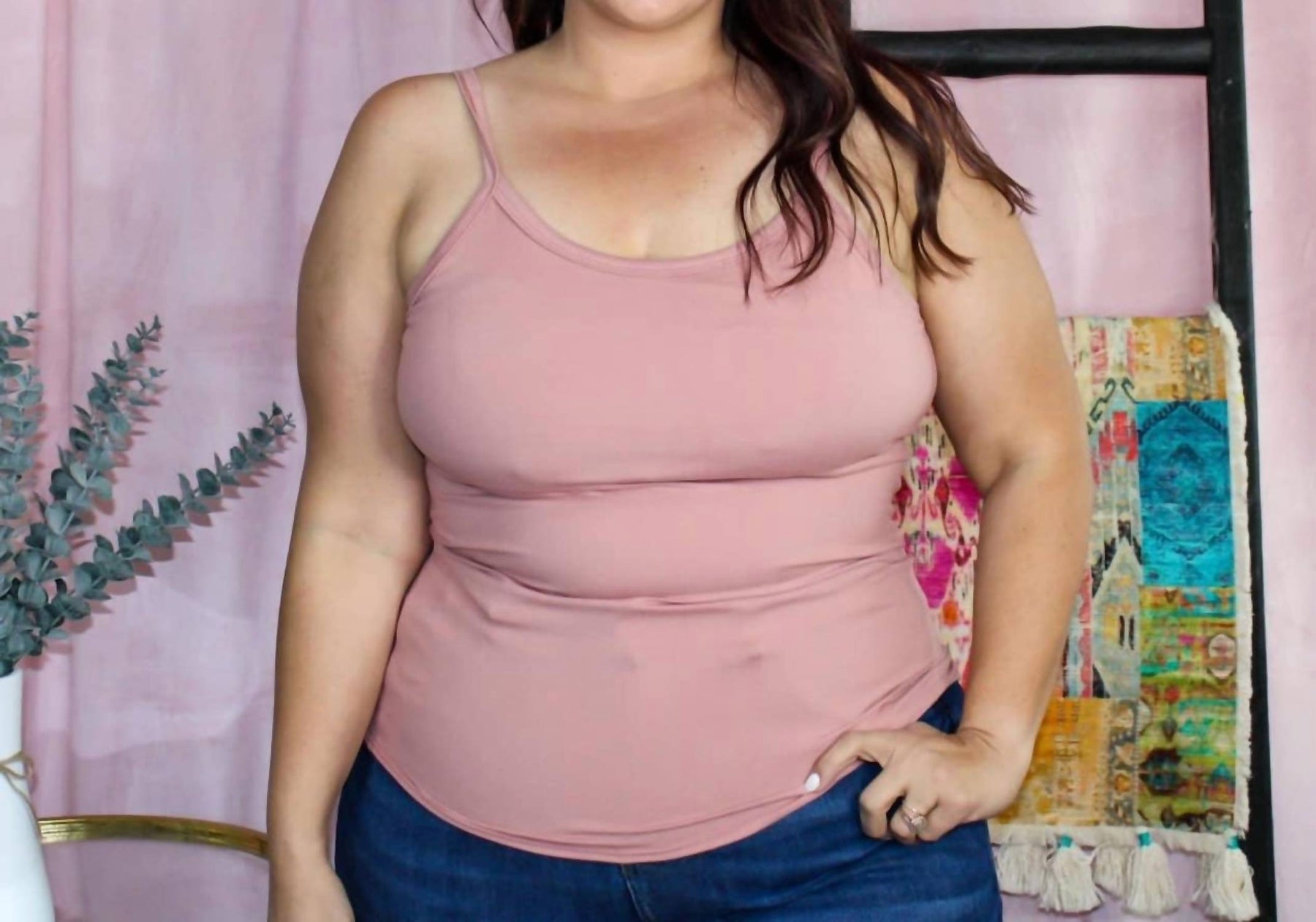 Spaghetti Strap Top Brami in Rosa