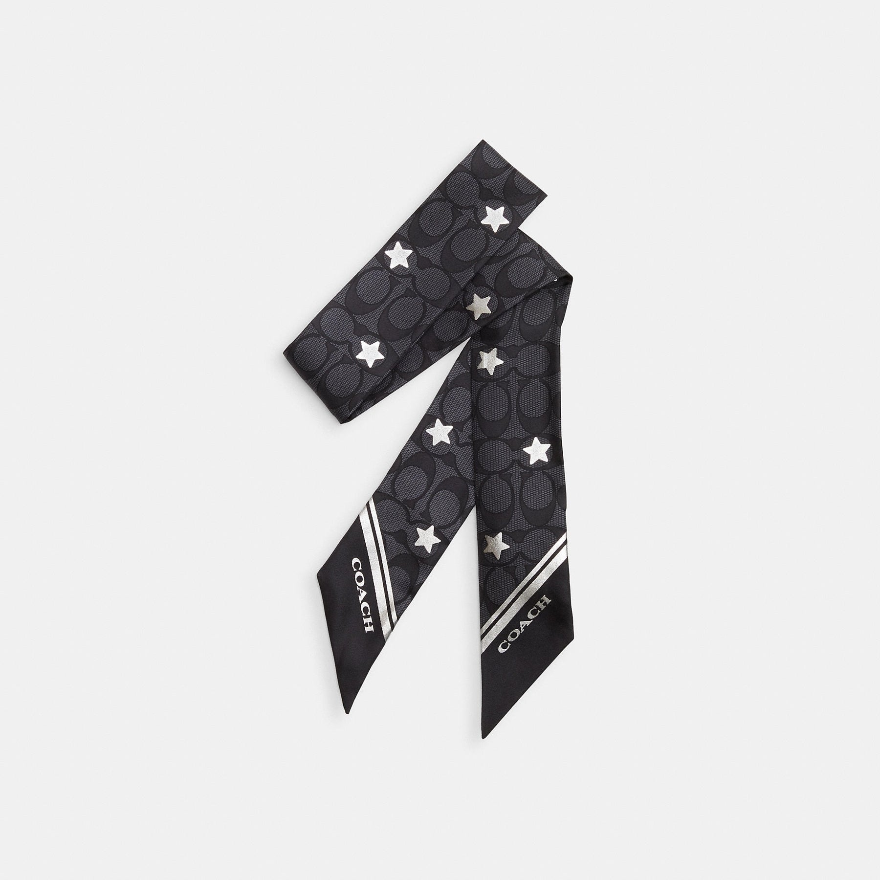 Coach Outlet Signature Twinkle Star Muster Seide Skinny Schal