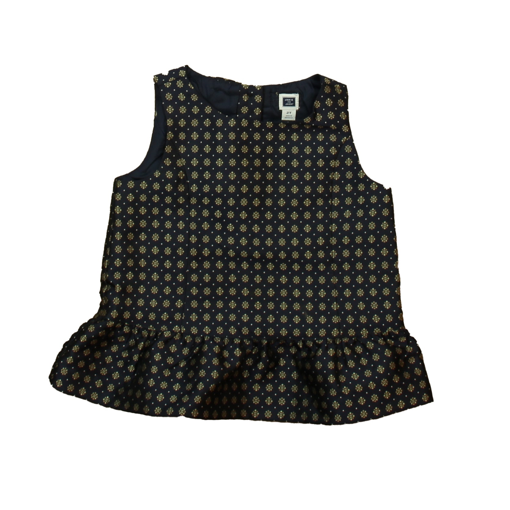 Janie and Jack Mädchen Dunkelblau – Goldbluse