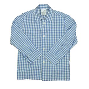 Izod Jungen blau-weiße Taste nach unten langen Ärmel 7805827678268