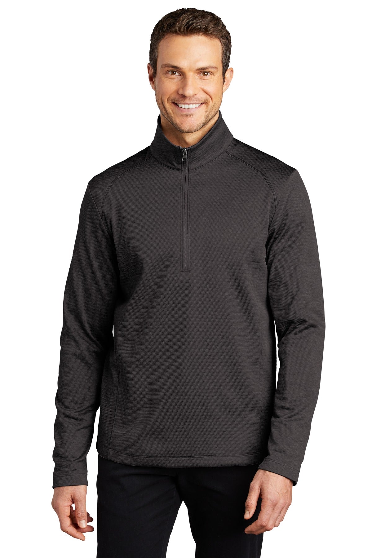 Port Authority Herren Diamant Heather Fleece 1/4-Zip Pullover F248