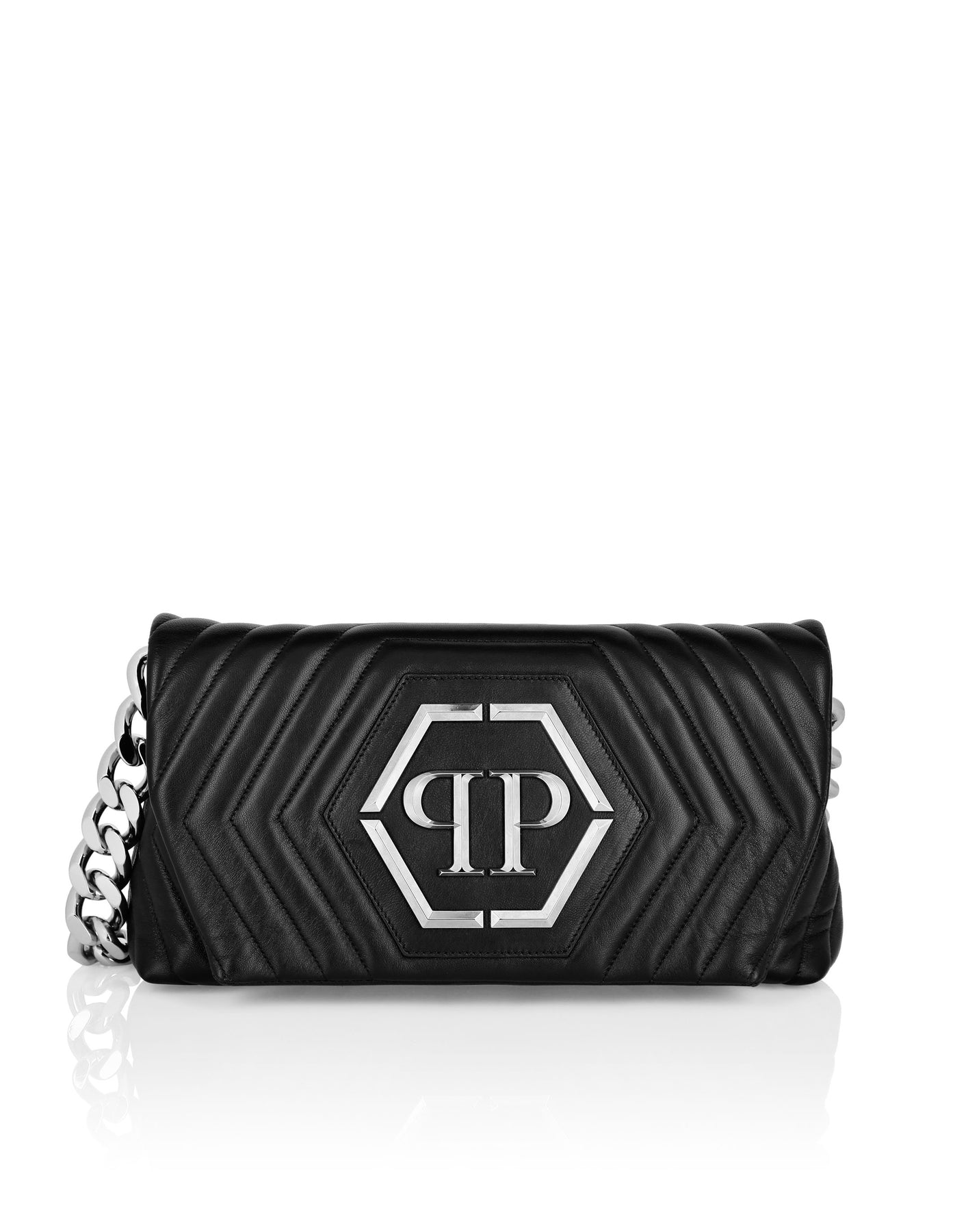 Kleine Nappa Matellase` Schultertasche Hexagon