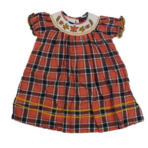 Lil Cactus Mädchen orange-braun-blaues Kleid 7805829972028