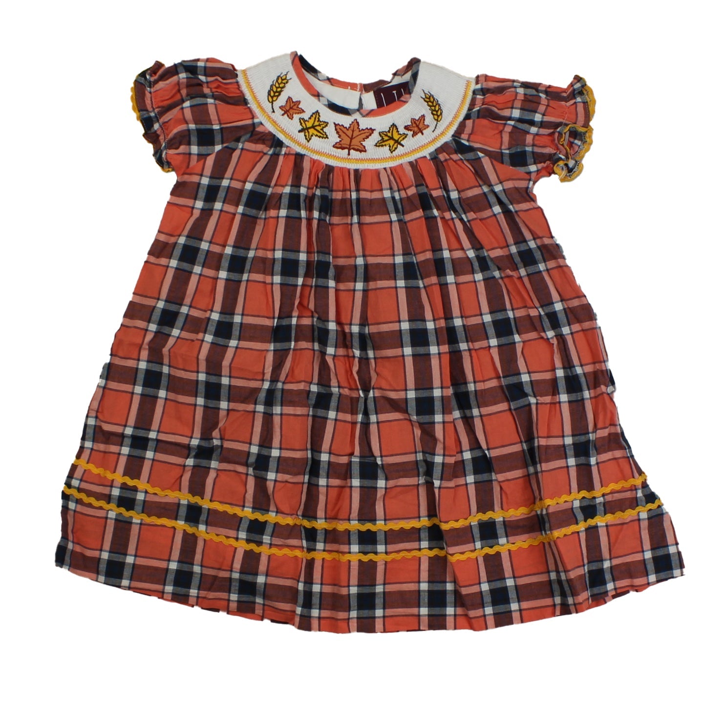 Lil Cactus Mädchen Orange – Braun – Blau Kleid