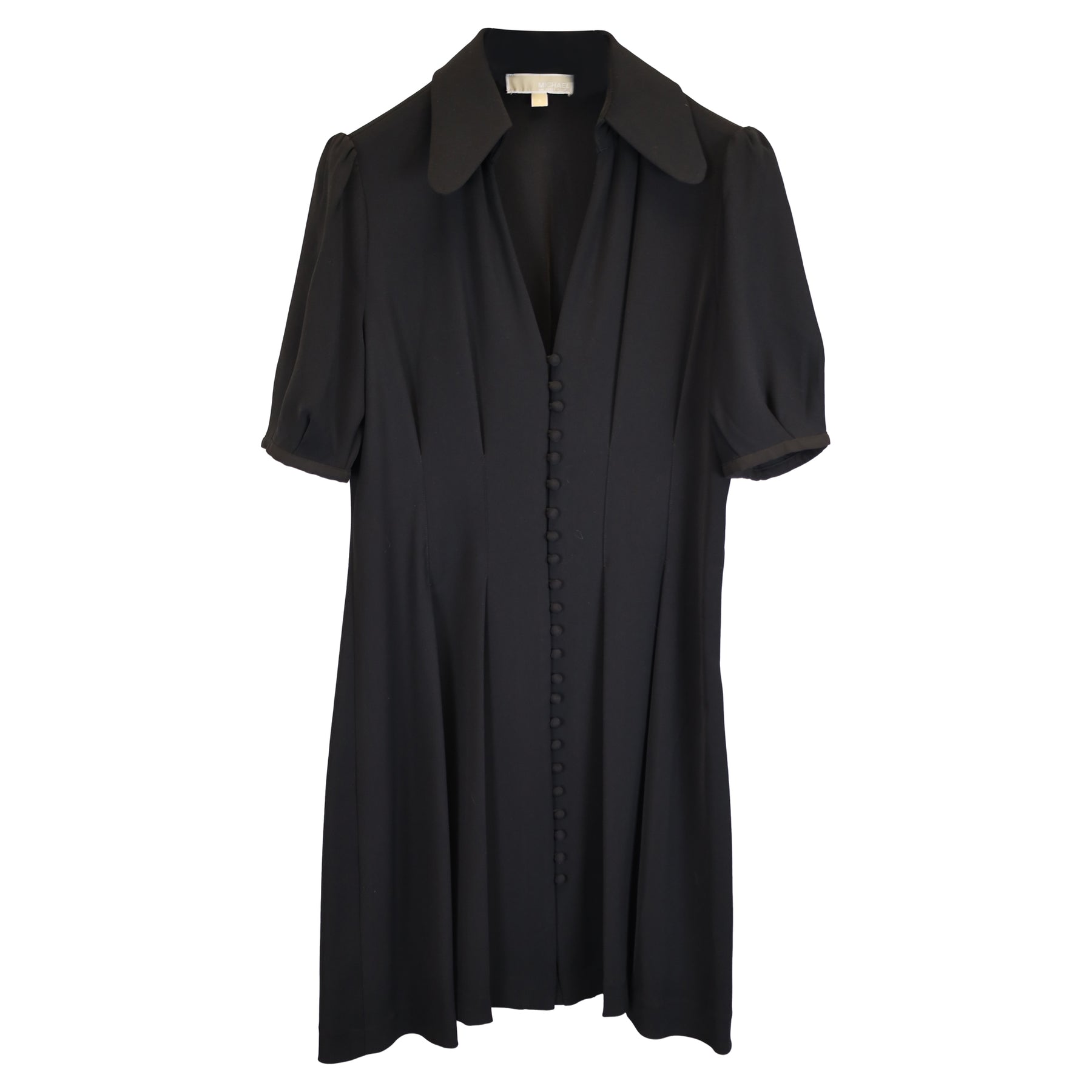 Michael Kors Mini Bishop Ärmel Kleid aus schwarzem Polyester – Hemd