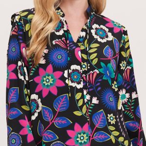 Maggie Seide florale Bluse in multi