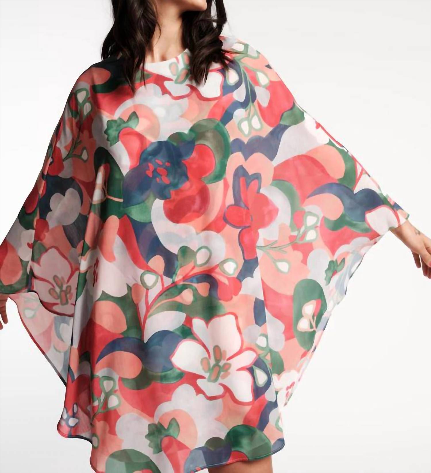Bree Cape Kleid in Rot
