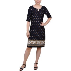 Petites bedrucktes Jersey-Etuikleid