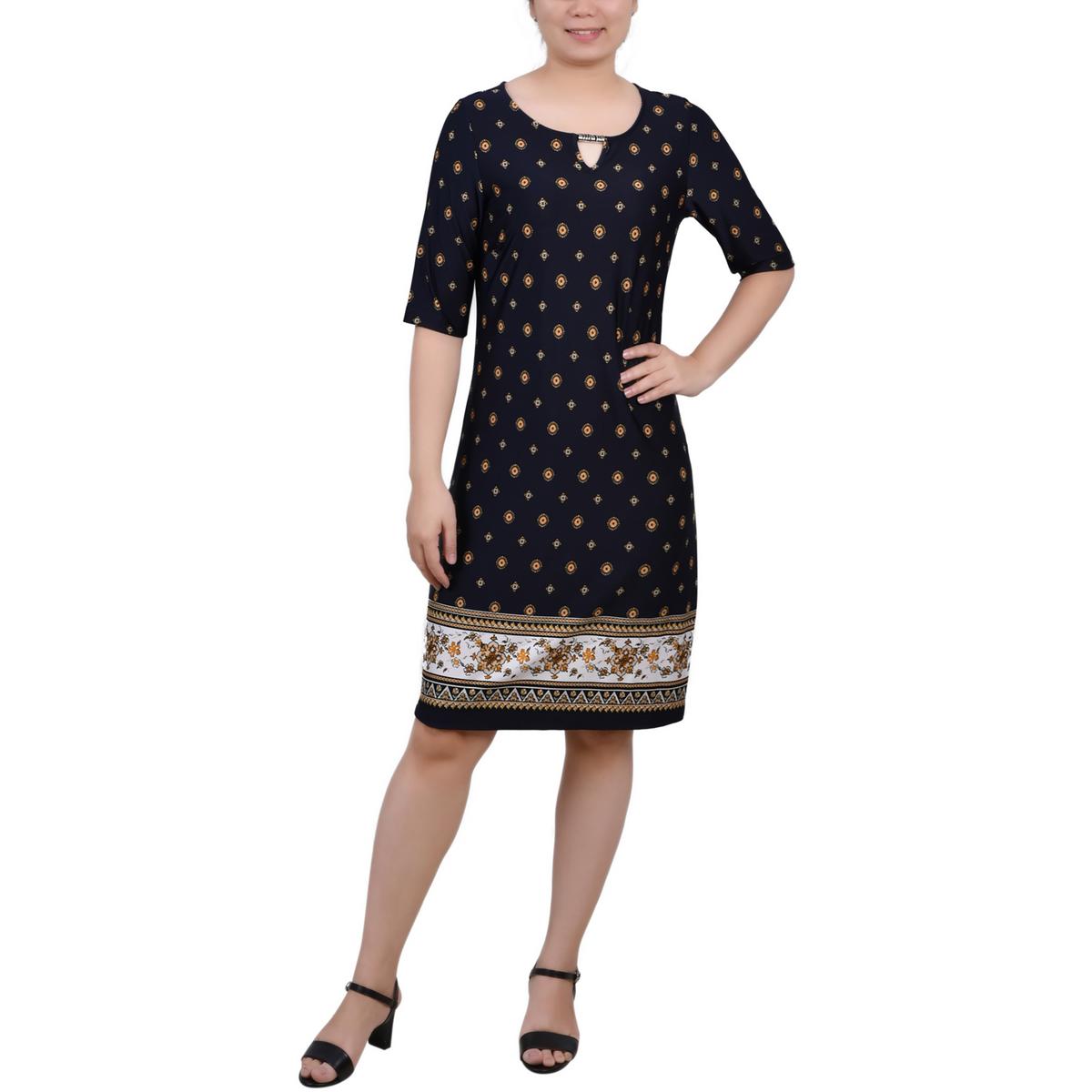 Petites bedrucktes Kleid mit Umhang