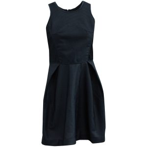 Maje Sheath Kleid mit invertierten Falten aus marineblauem Polyester 7833154453564