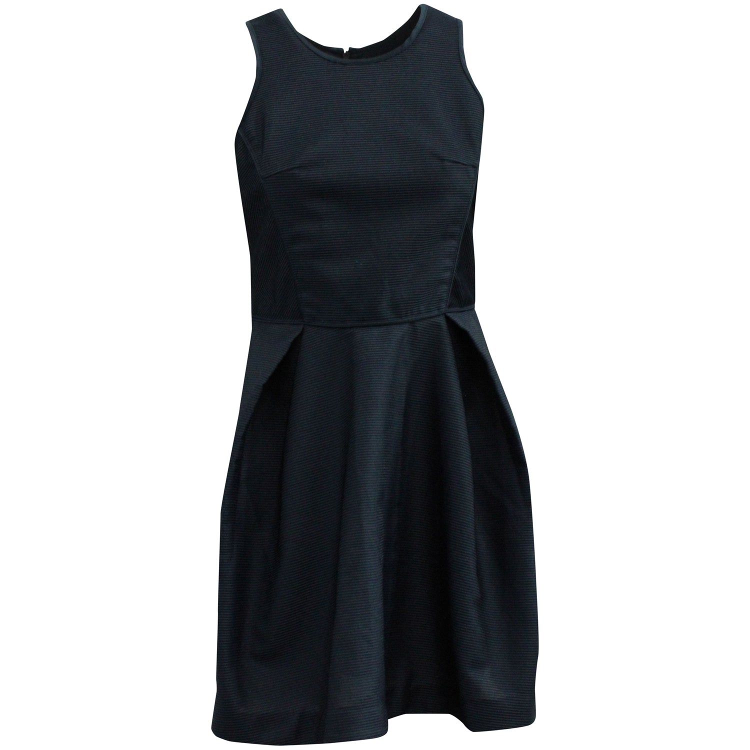 Maje Mantelkleid mit umgekehrten Falten in Marineblau Polyester