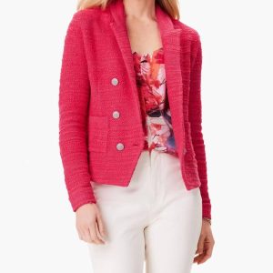 Textured Femme Strickjacke in heller Rose 7704739119164