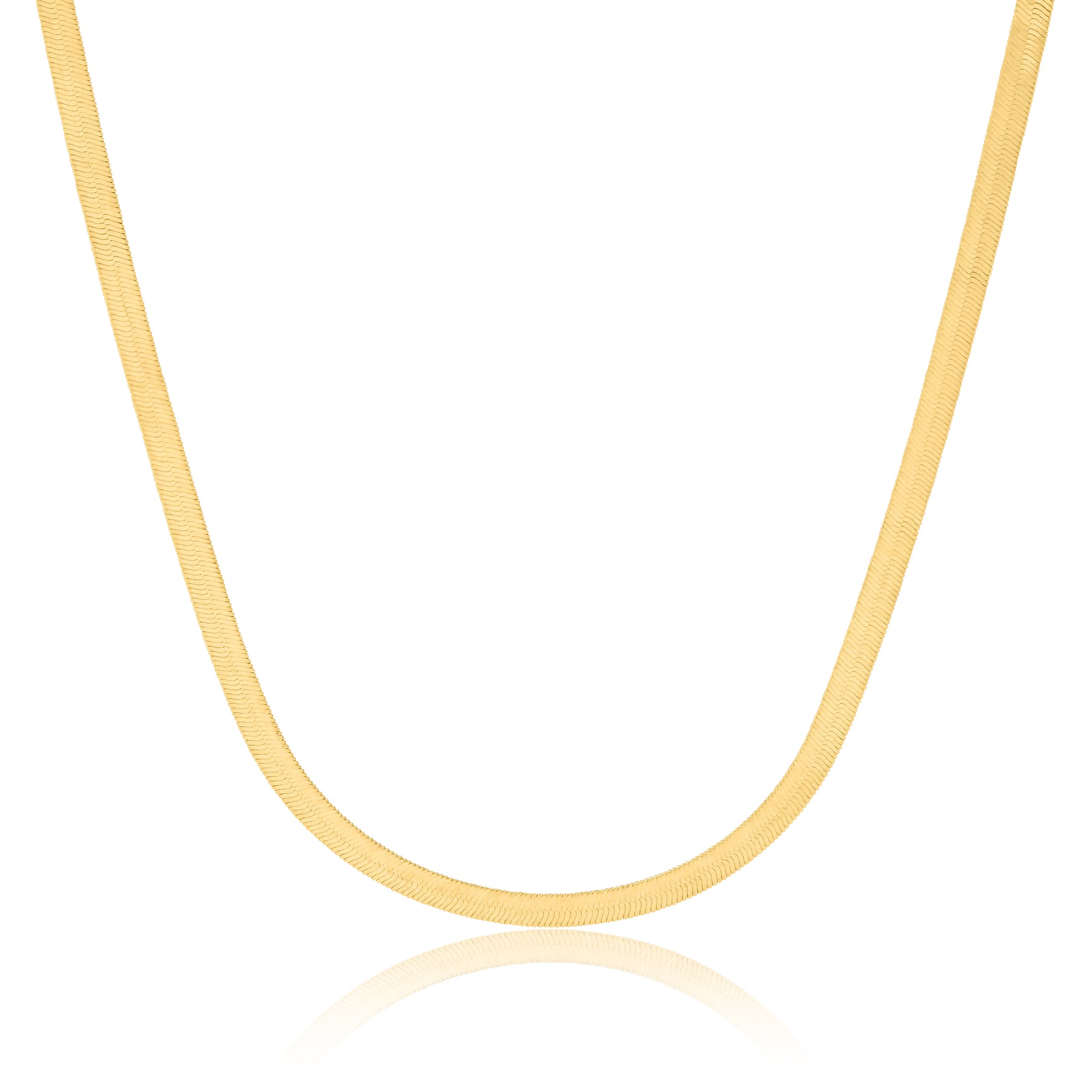 14k Gelbgold Herringbone Kette Halskette