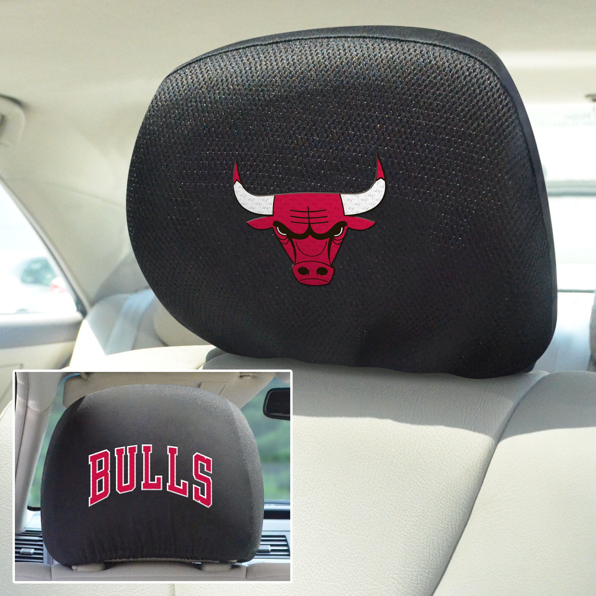 Fanmats Chicago Bulls Gestickte Kopf Rest Cover Set – 2 Stück