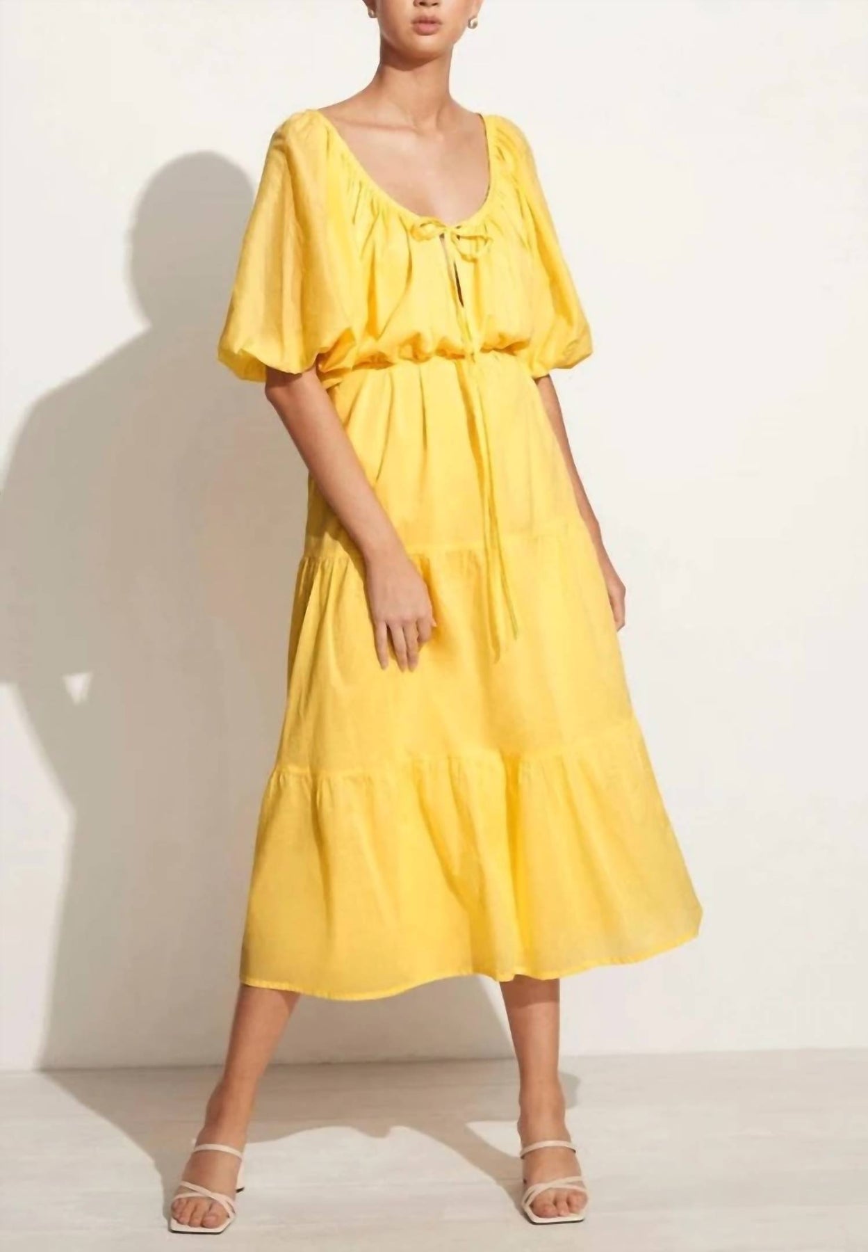 Marloe Maxikleid in schlichter Zitrone