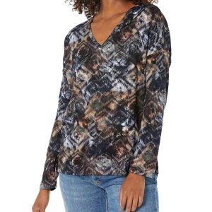 Blurred Lines Stricktop in schwarz multi