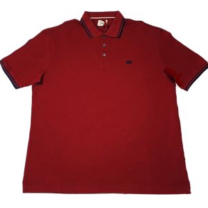 Bally 6240247 Herren rote Baumwolle Polo Hemd Größe 3XL