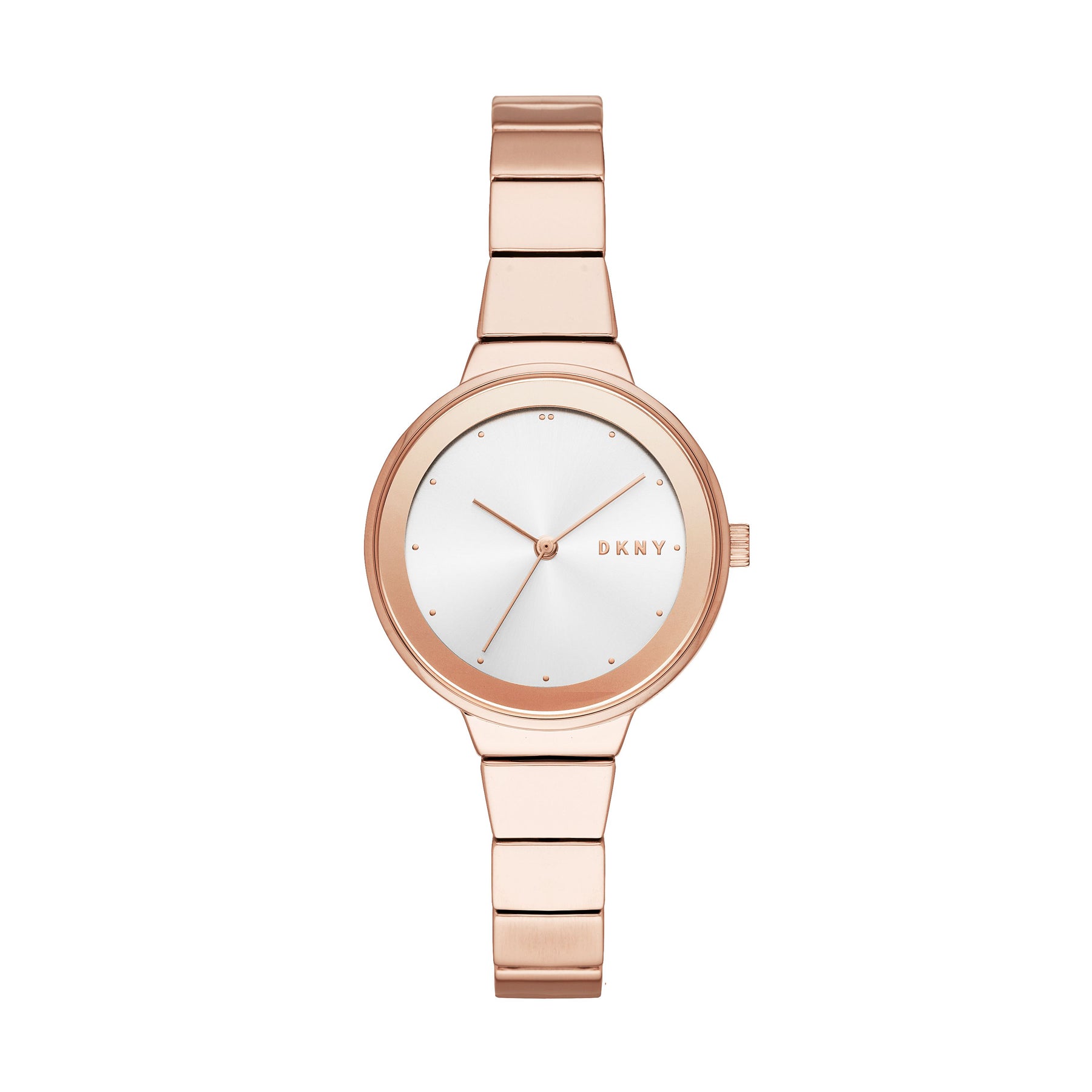 DKNY Damen Astoria Dreizeiger Roségold-Ton Uhr