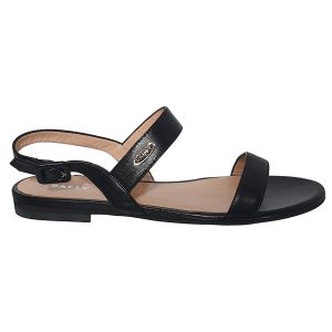 Bally Carlas 6234087 Flache Sandalen aus schwarzem Lammleder für Damen