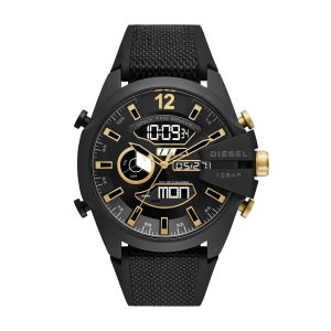 Diesel Herren Mega Chief Anadigi, Schwarz-Tone Edelstahl Uhr