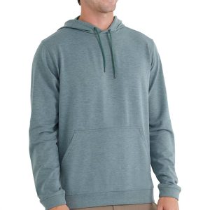 Herren Bambus Fleece Pullover Kapuzenpullover in Heide Wacholder