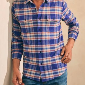 Legend Pullover Hemd in Marine Skyline Plaid