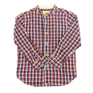 Bellerose Jungen rot , blau prüfen Taste nach unten langen Ärmel 7805827907644