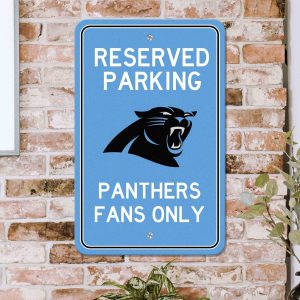 Fanmats Carolina Panthers Team Farbe reserviert Parkplatz Schild Décor 18 "X 11.5" Leichtgewicht