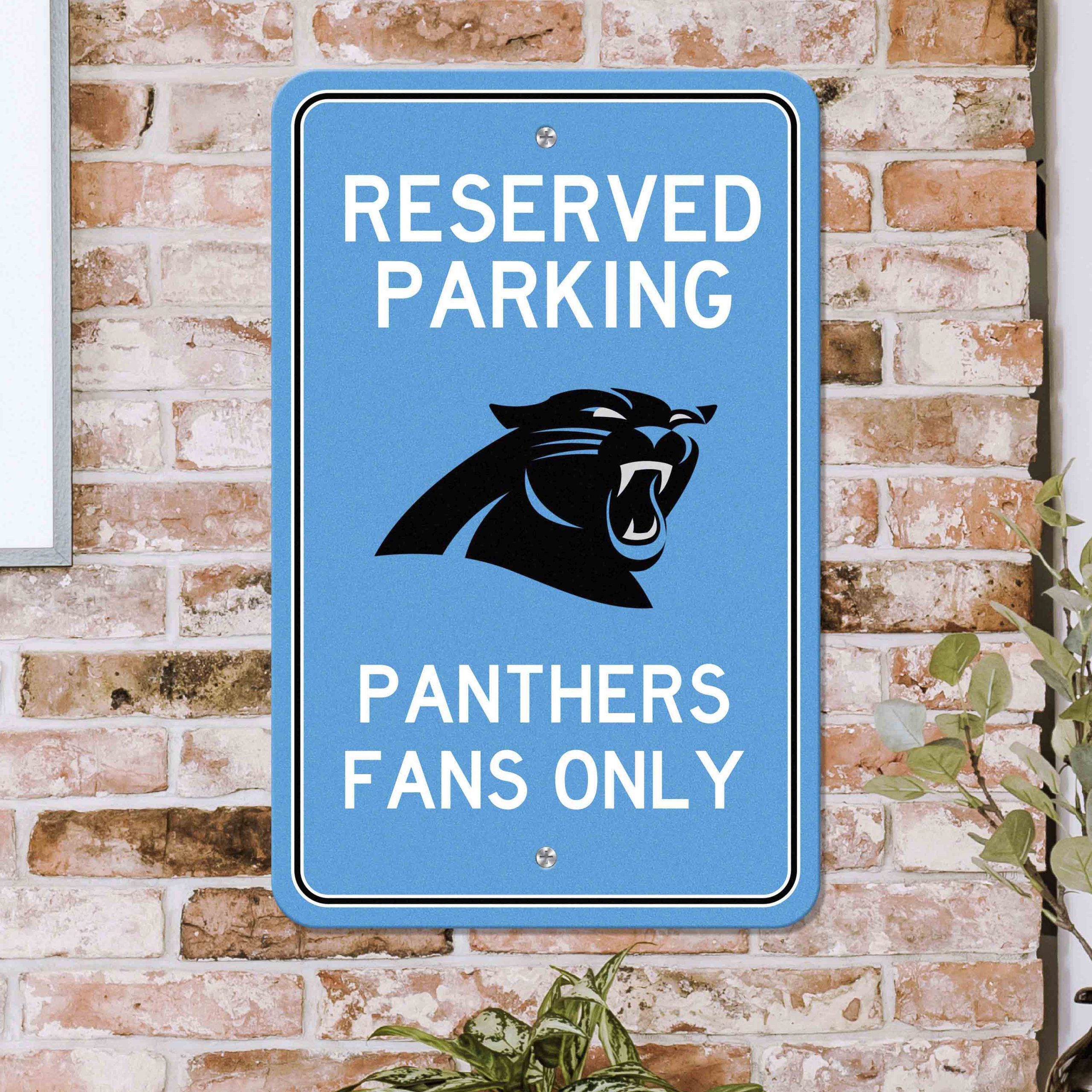 Fanmats Carolina Panthers Team Farbe reserviert Parkplatz Schild Décor 18 "X 11.5" Leichtgewicht