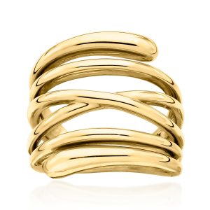Ross-Simons Italian 18kt Gold über Sterling Highway Ring 7704706285628