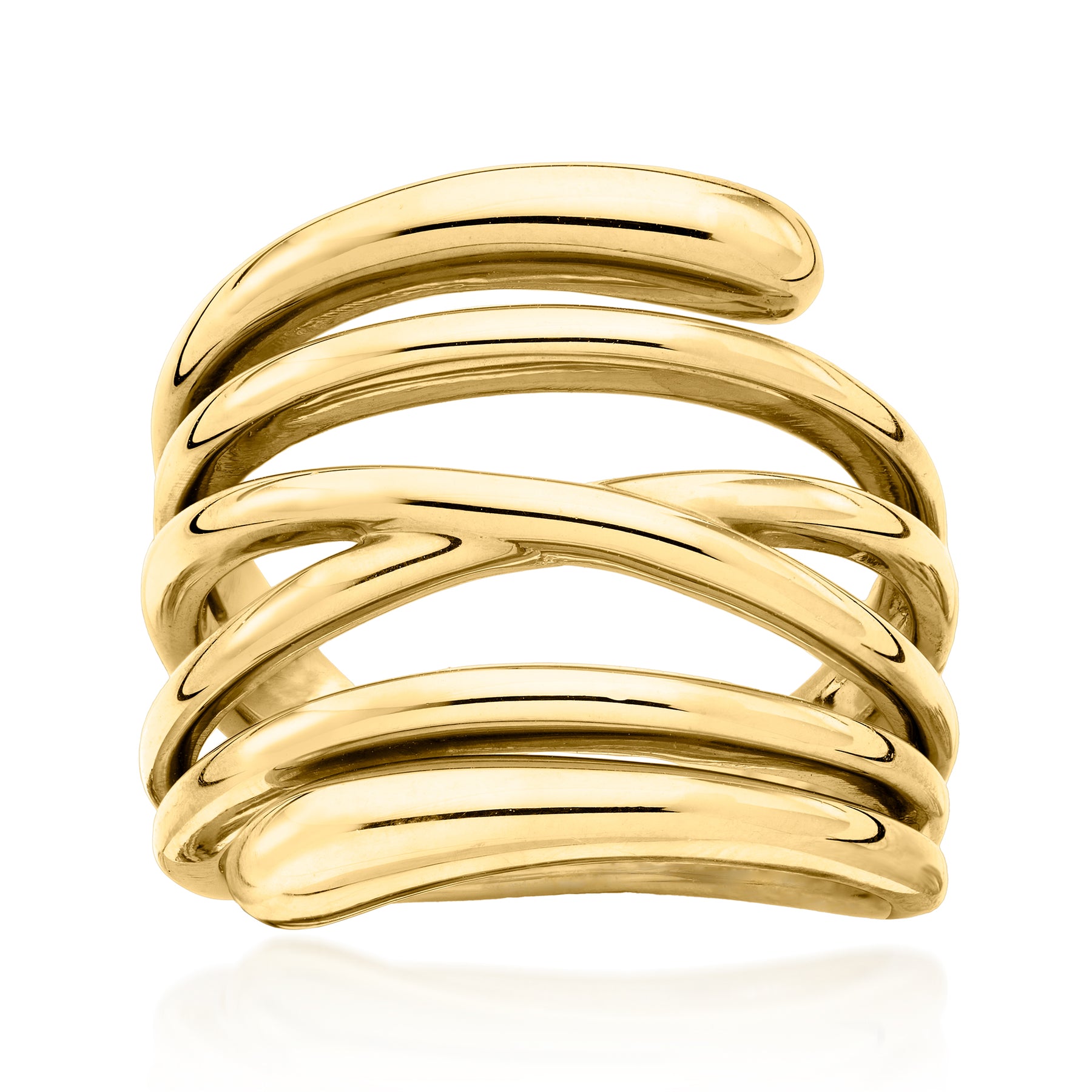 Ross-Simons Italienische 18kt Gold über Sterling Highway Ring