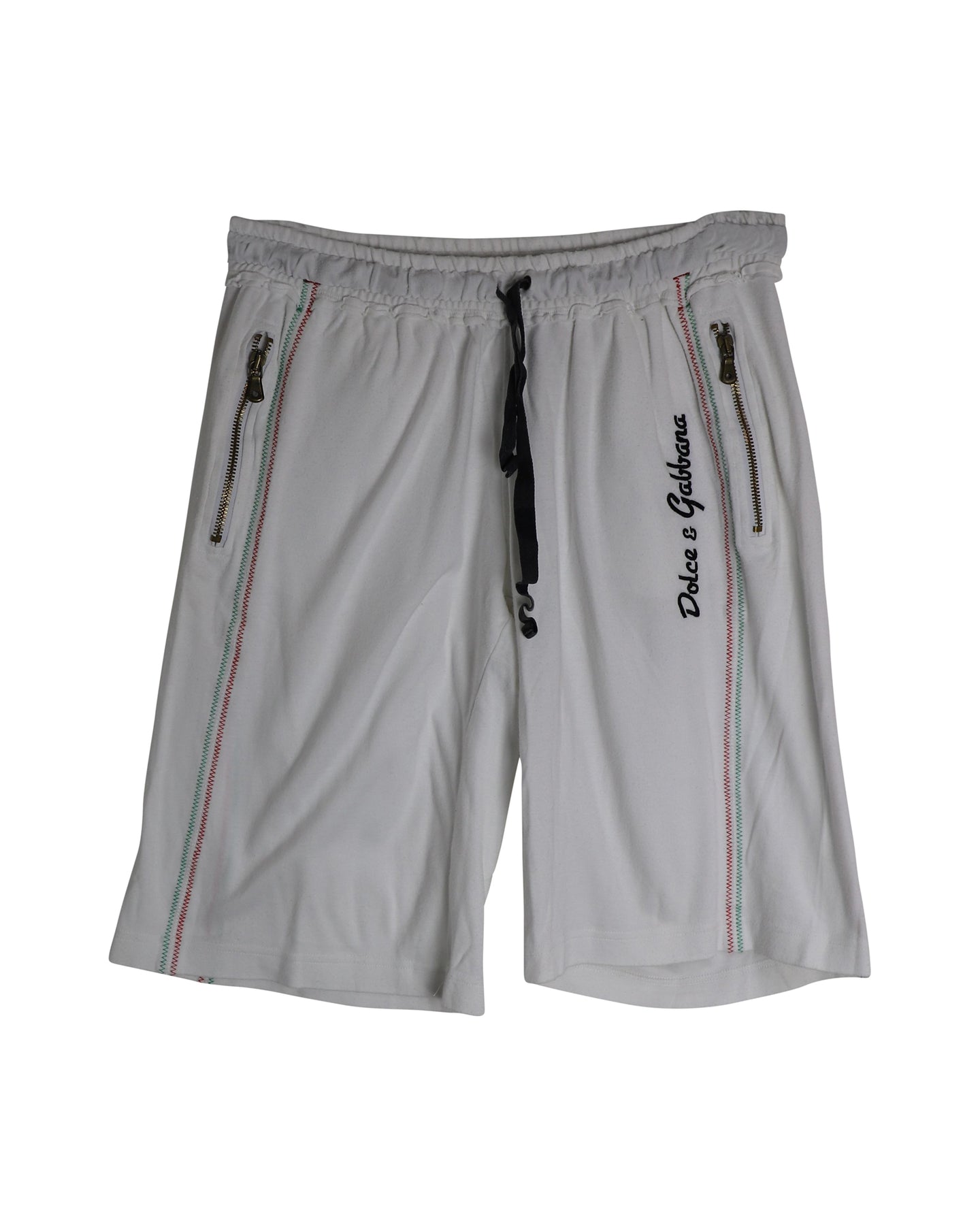 Dolce & Gabbana Shorts mit Tunnelzug aus weißer Baumwolle