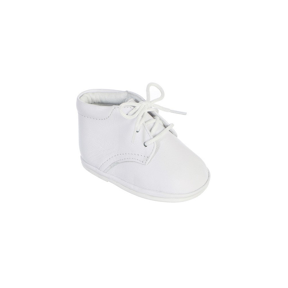 Jungen Weiß Schnürverschluss Leder Taufe Bootie Schuhe 1 Baby-6 Kleinkind