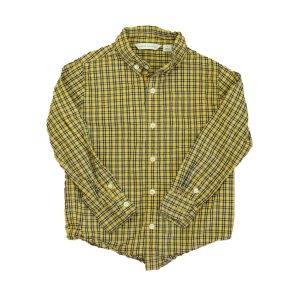 Janie and Jack Jungen gelb , blau plaid Knopf nach unten langen Ärmel 7805823483964