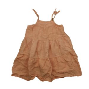 Baumwolle auf Mädchen Pfirsich Kleid 7805823582268