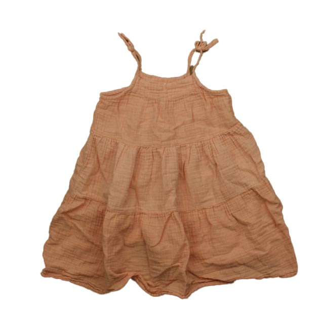 Baumwolle auf Mädchen Pfirsich Kleid