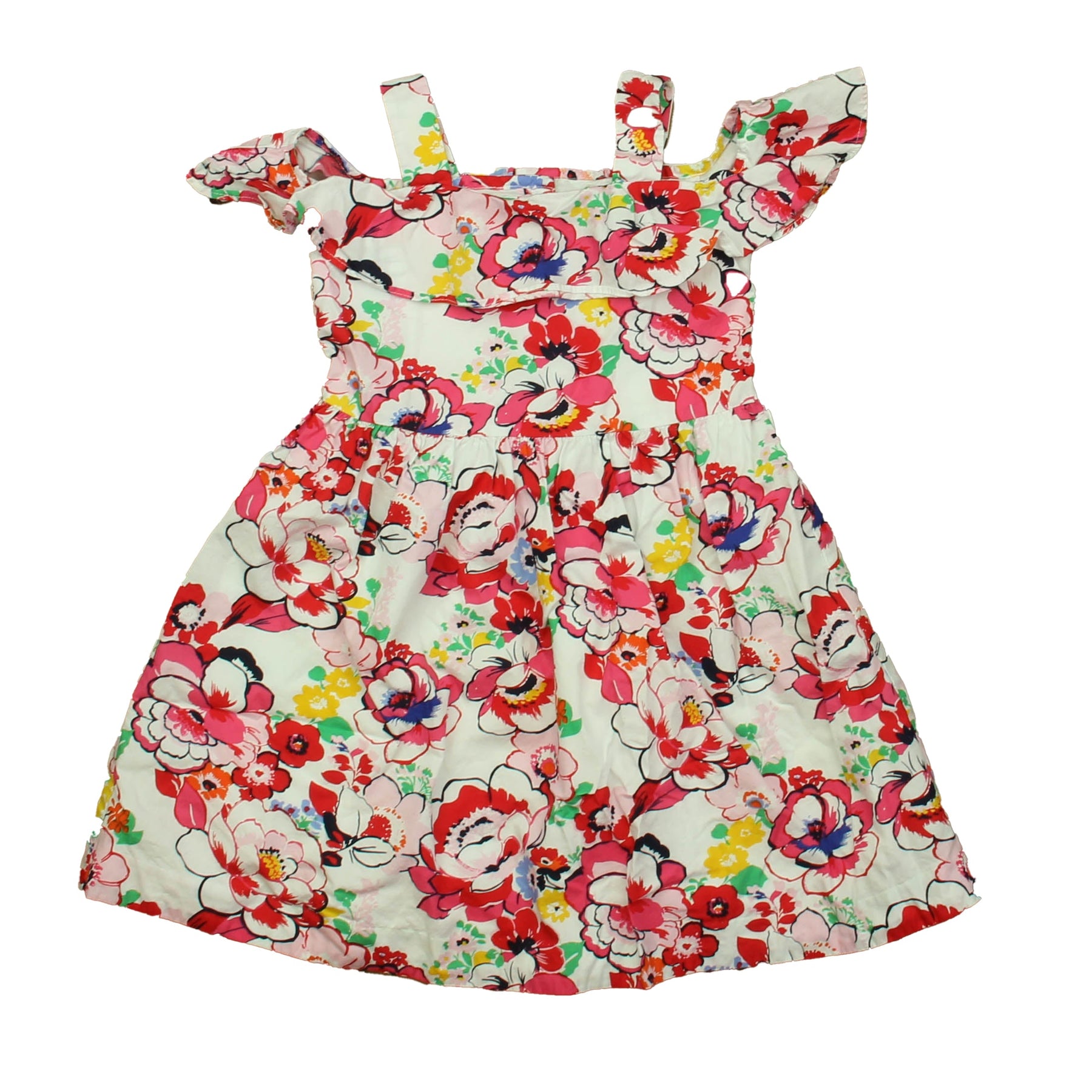 Janie and Jack Mädchen Rosa – Weiß – Rotes Blumenkleid
