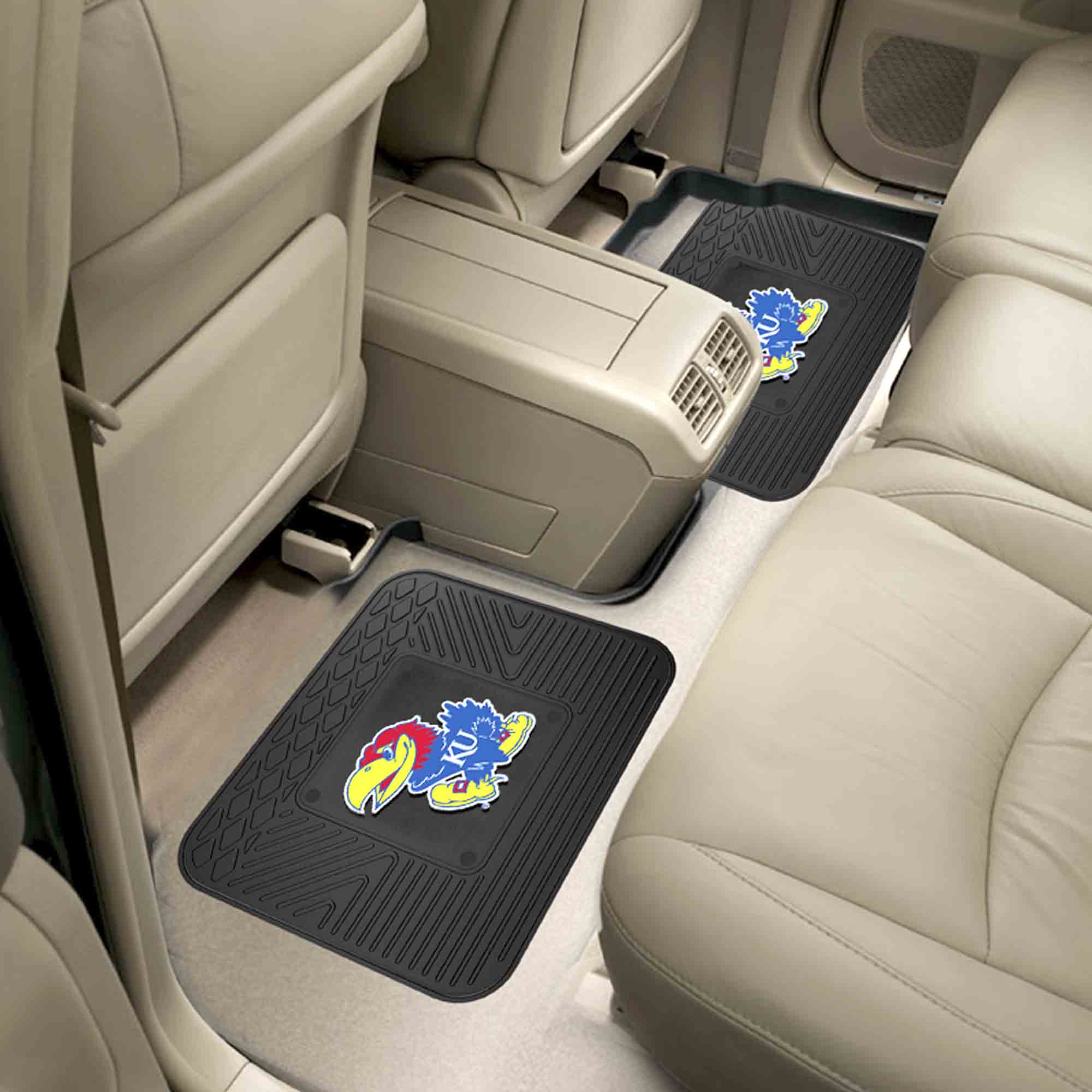 Fanmats Kansas Jayhawks Rücksitz Auto Utility Matten – 2 Stück Set