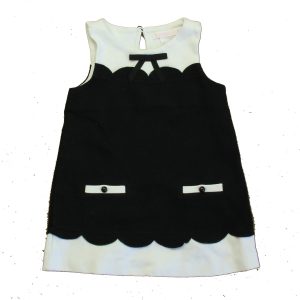 Janie and Jack Mädchen weiß- schwarz Kleid 7805826367548