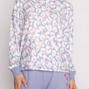 Leopard Is My Happy Langarm Top in Elfenbein 7704753995836