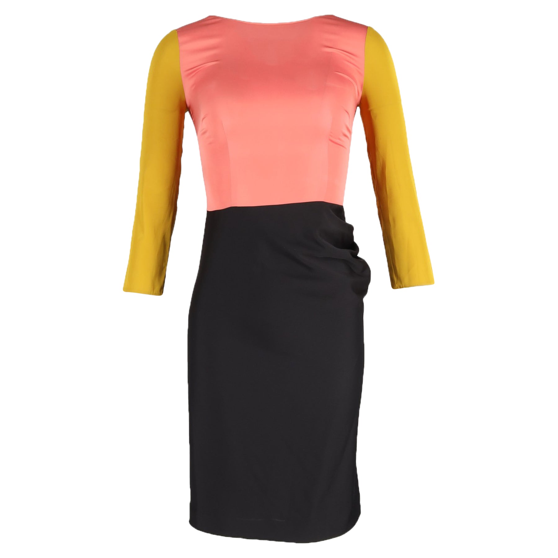 Moschino Günstiges & schickes Tri-Tone Kleid aus mehrfarbiger Seide